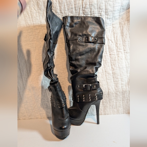 Shi by JOURNEYS Shoes - Sexy Knee High Studded Boots
